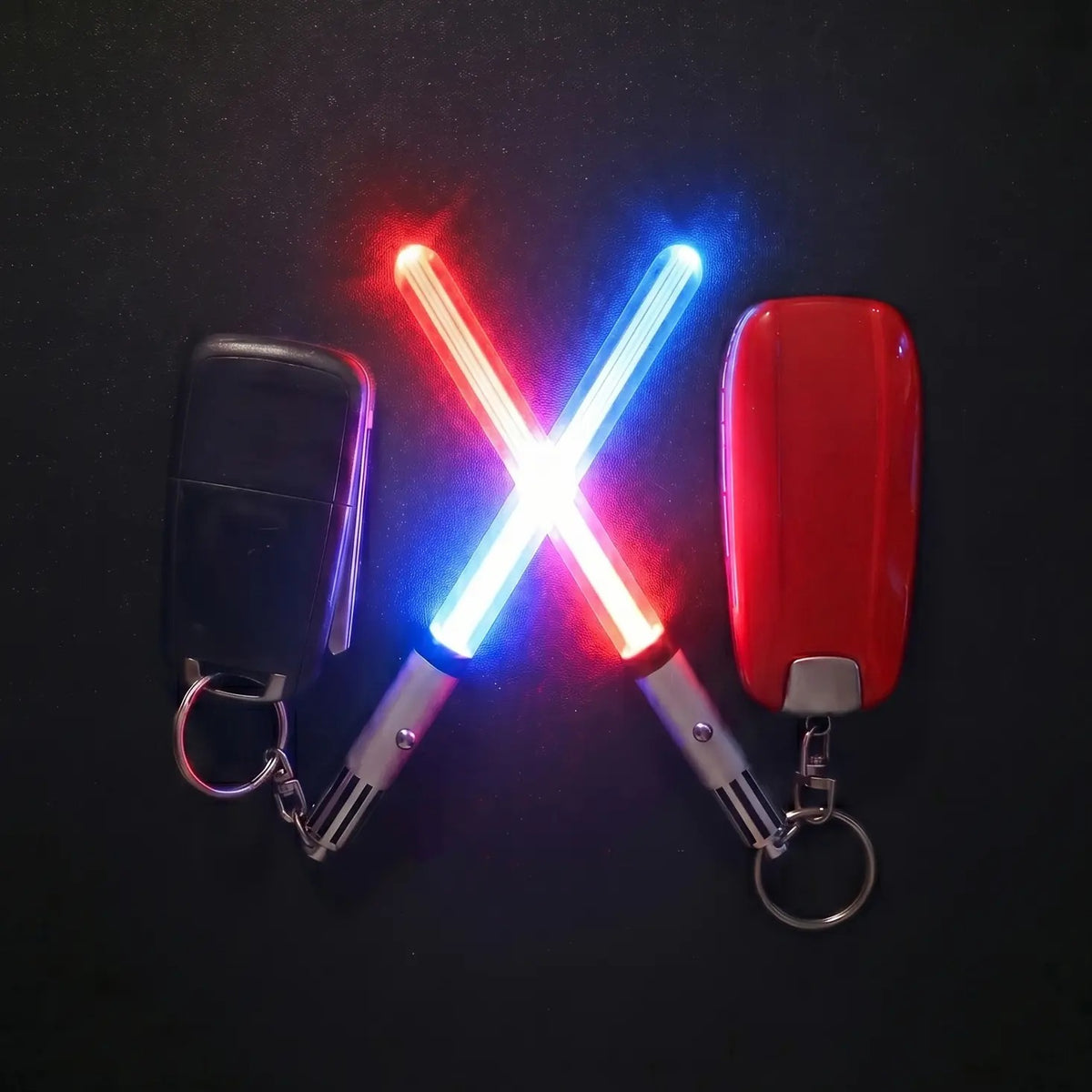 RGB Mini Lightsaber Keychain — 8 Color Modes
