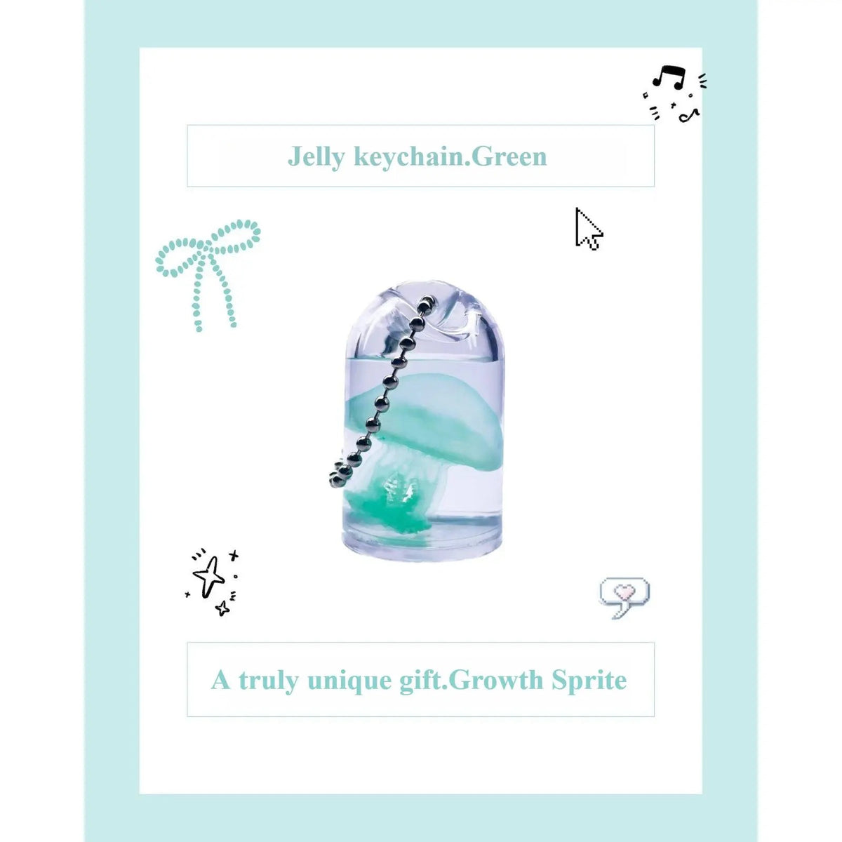 Cute Jelly Keychain - Cute Charms Keychain with Water Inside, Whimsical Fashion Accessory, Plastic Bottle Pendant, Birthday Gift Ideas for Women, Summer Vibe Christmas Present