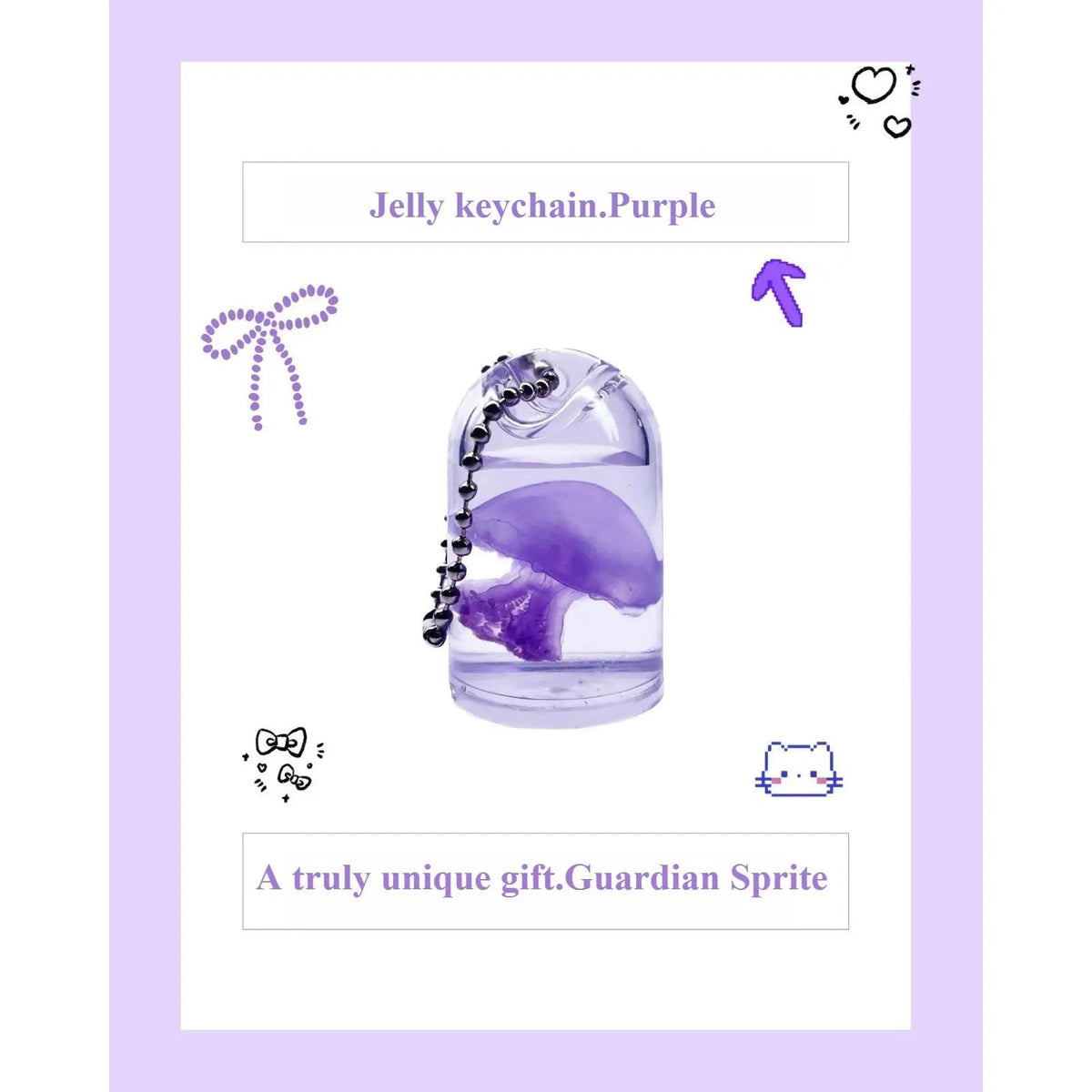 Cute Jelly Keychain - Cute Charms Keychain with Water Inside, Whimsical Fashion Accessory, Plastic Bottle Pendant, Birthday Gift Ideas for Women, Summer Vibe Christmas Present